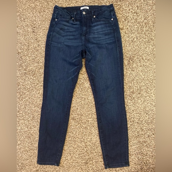 Good American Good Waist Crop Jeans Womens Size 6/28 Blue Denim Stretch - Picture 2 of 9